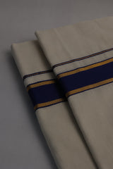 Double mundu with Fancy Kara