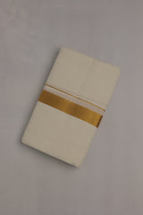 Double mundu with Gold Kasavu Kara