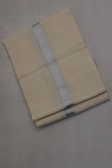 Double mundu with Silver Kasavu Kara